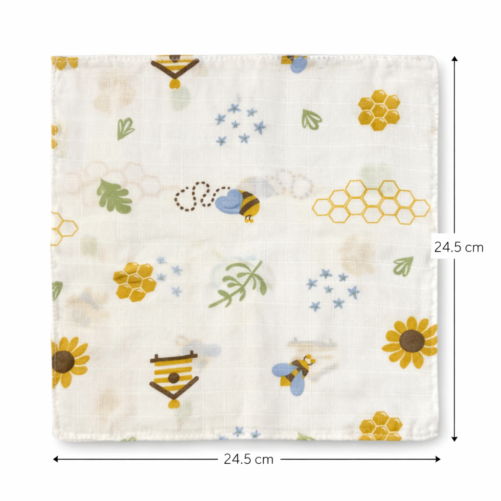 100% Cotton Muslin Wash Cloth – Pack of 3